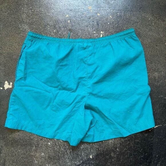 VTG 90s Nike Blue Lightweight Shorts Size XL W Drawstring 100% Nylon Small Logo - Picture 5 of 7